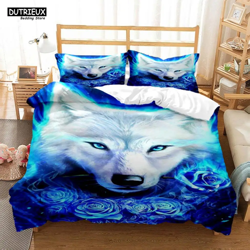 

Wolf Digital Print Polyester Bedding Sets Child Kids Covers Boy Duvet Cover Set For Teens Bedding Set Bed Comforter Set