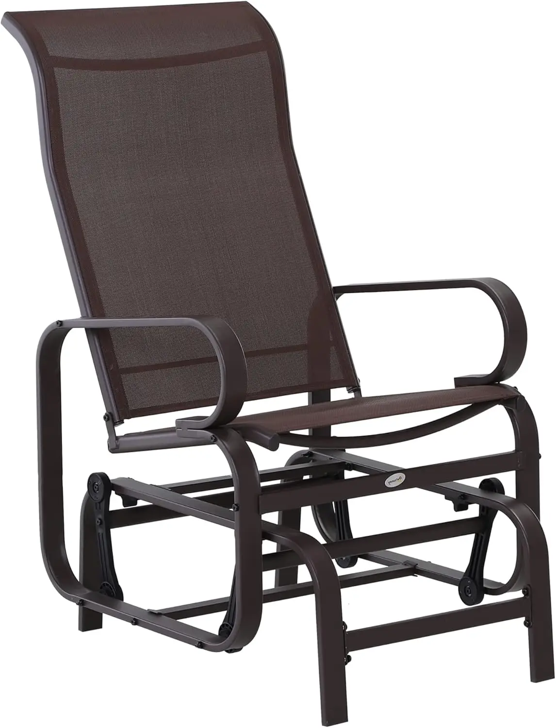 

Outdoor Glider Chair, Gliders for Outside Patio with Smooth Rocking Mechanism and Lightweight Construction for Backyard, Brown