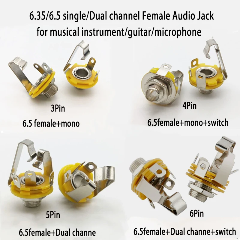 2-5Pcs 1/4" 6.35Mm …