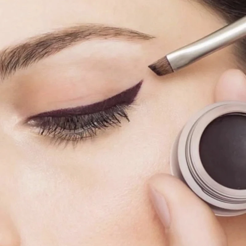 Crema Gel per Eyeliner a lunga durata con pennello Waterproof Matte Brown Black Gel Eye Liner crema per sopracciglia trucco cosmetici per la bellezza degli occhi