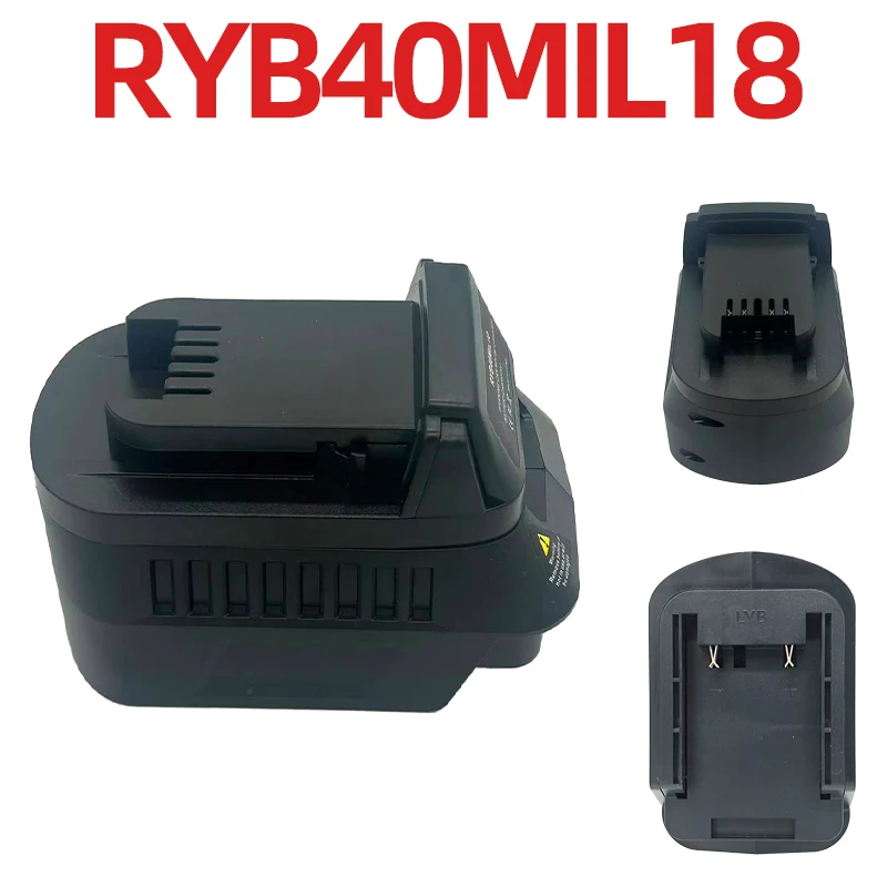 RYB40MIL18 Battery Adapter for Ryobi 40V Li-ion Battery To for Milwaukee 18V Battery Compatible for Milwaukee 18V Power Tools
