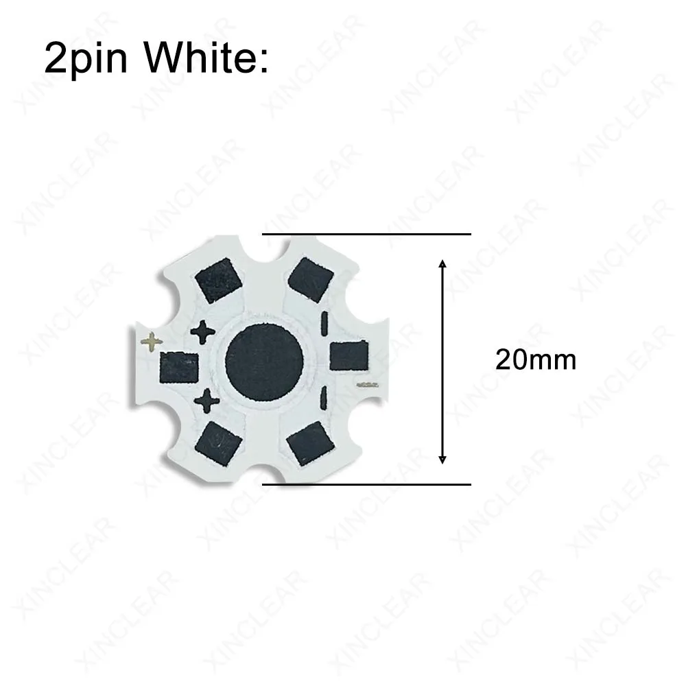 Imagem -02 - Placa de Base de Alumínio para Dissipador de Calor 1w 3w 5w Led Placa de Base Pcb 20 mm Estrela Rgb Rgbw Sistema de Resfriamento Faça Você Mesmo para w Contas de Lâmpada