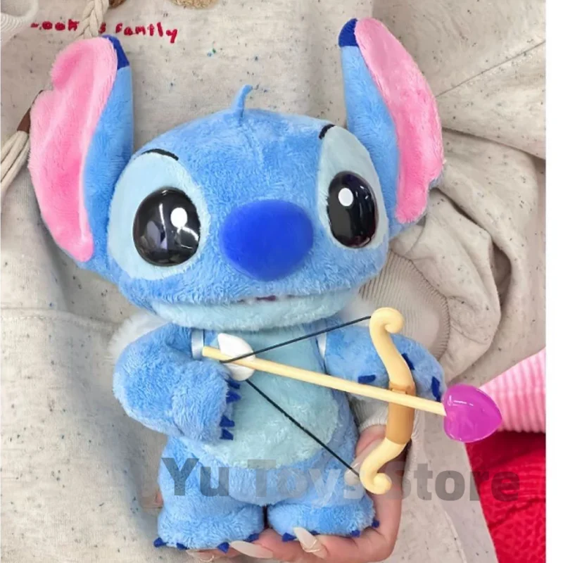 

New Cute Disney Figure Lilo & Stitch Secret Action Themed Cartoon Desktop Decoration Stitch Hand Character Valentine's Day Gif