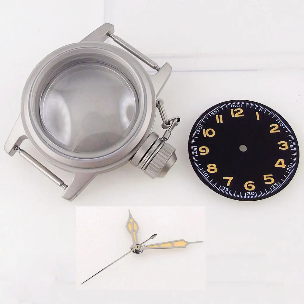 

20ATM Diving 36mm Watch Modify Parts Solid Sandblast Stainless Steel Watch Case Bow Sapphire Glass Fit NH35A NH36 ETA2824 PT5000