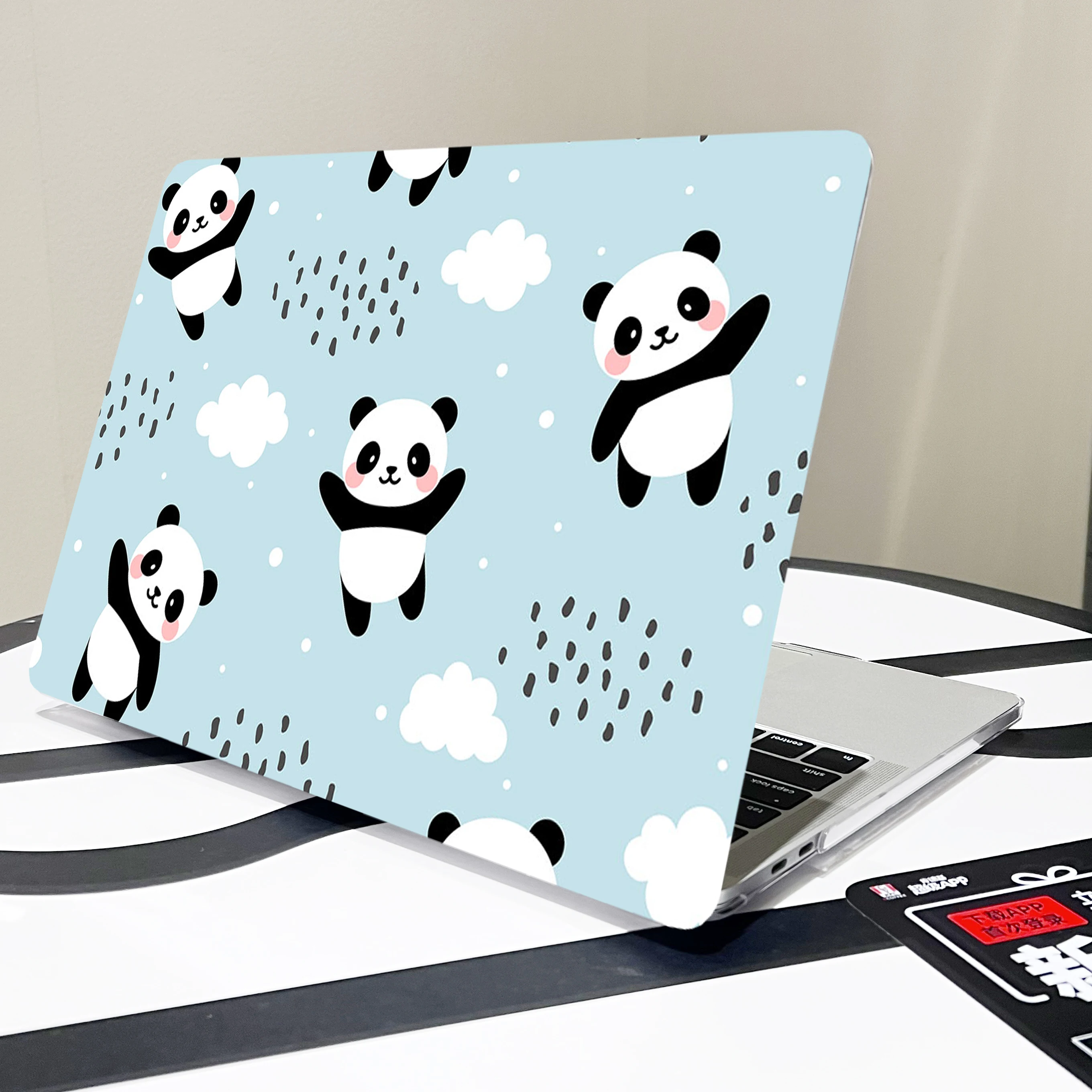 

Cute Panda Laptop Case For Macbook Air 13 15.3 2023 M1 M2 Pro 13 14 16 inchA2941A2681A2179A2337A2338A2289 Touch bar/ID cover