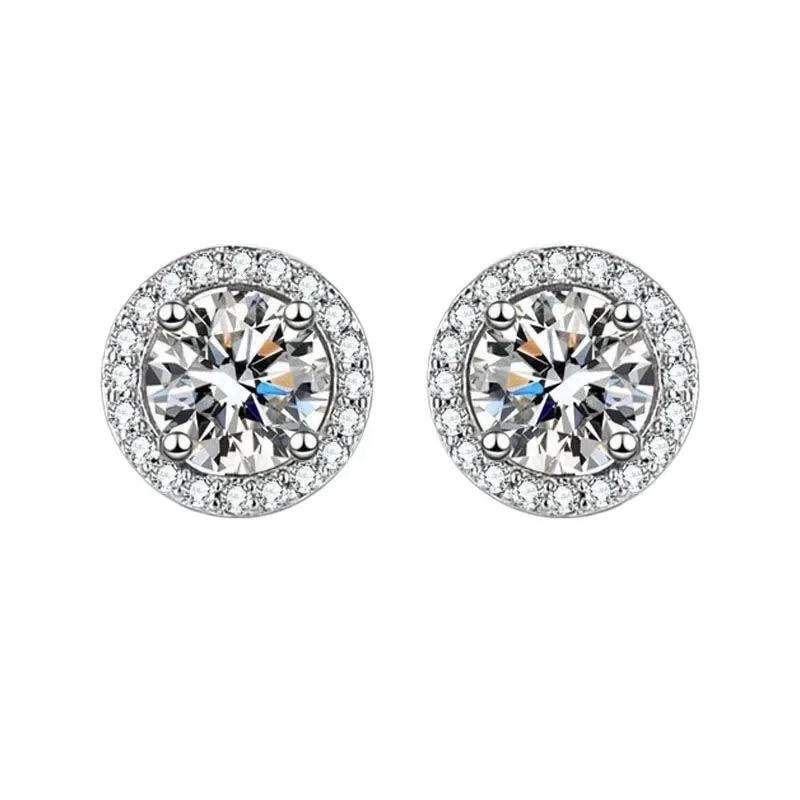 Diamond Mosonite Square Bag Earrings, Fashionable Gift