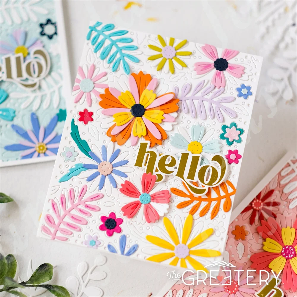 Metalls chneid werkzeuge und Stempel Blütenblatt Drücker setzt Schichtung schablonen DIY Scrap booking Schablone Papier karten Album Stempel Matrizen blätter