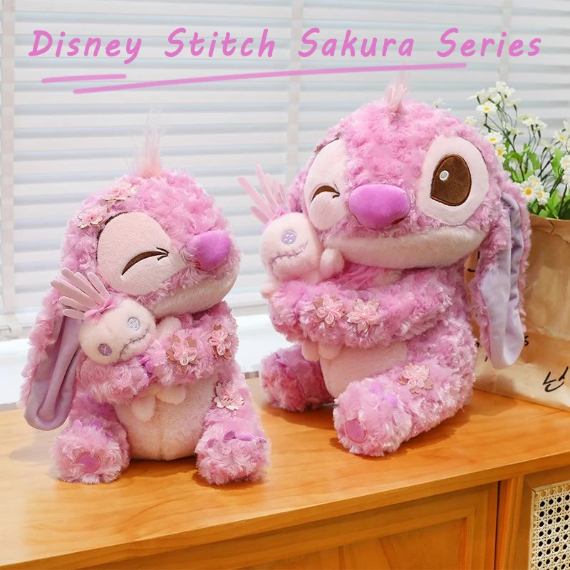 

Disney Stitch Sakura ограниченная серия плюшевые игрушки Kawaii кукла-компаньон для сна мягкий удобный домашний мультяшный орнамент креативные подарки