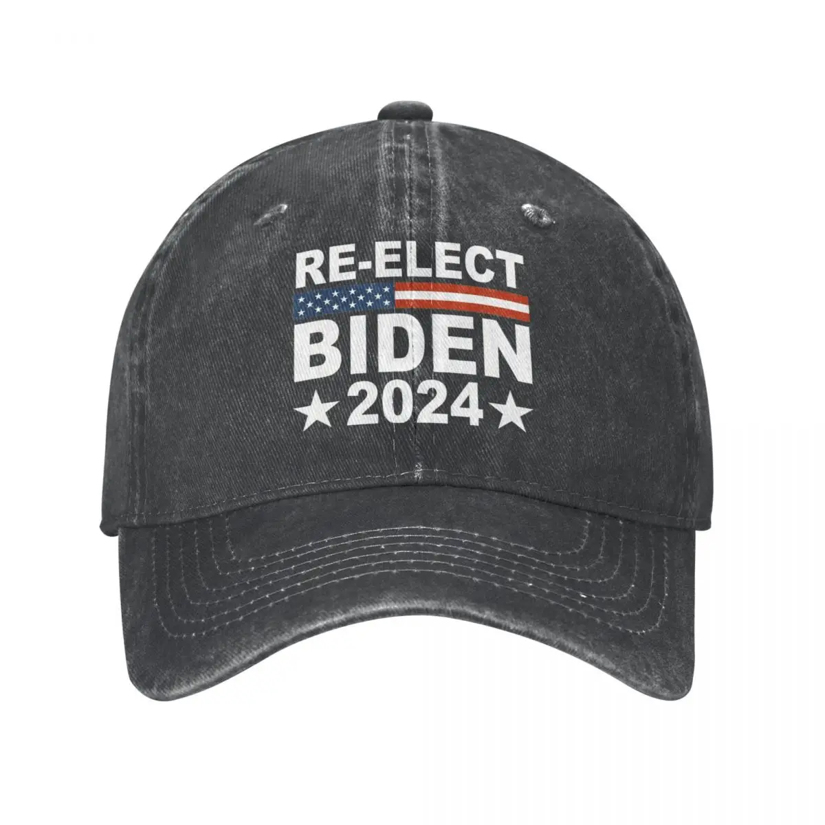 Vintage Re-Elect Joe Biden 2024 Baseball Cap Unisex Distressed Washed Snapback Cap Outdoor Summer Hats Cap