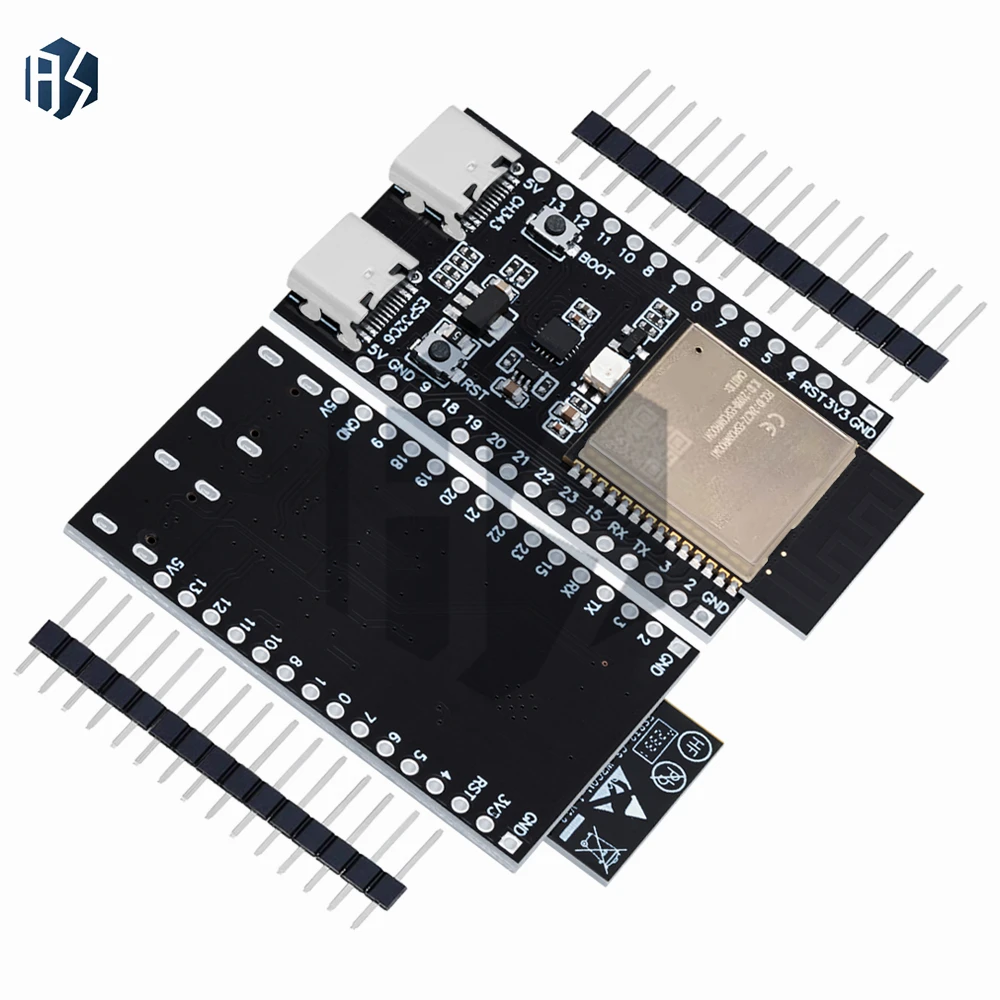 ESP32 / ESP32-C6 WiFi + Bluetooth Internet Of Things Papan Pengembangan Tipe C Ganda Papan Inti ESP32-C6-DevKit C N4R2 UNTUK Arduino