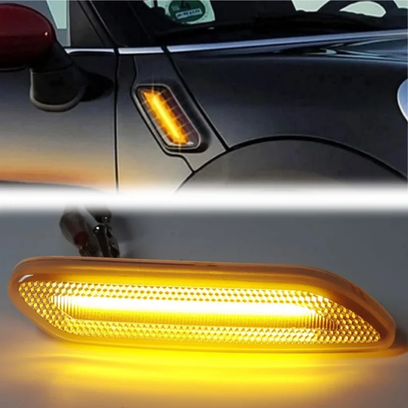 

2 шт., боковой индикатор с прозрачными линзами, повторитель света для Mini Countryman R60 Paceman R61, запчасти для автомобильных фар