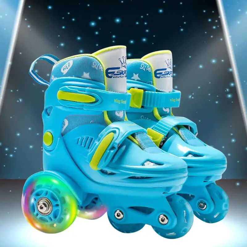 Crianças patins alta elástica plutônio inline skate para idade 2-8 crianças sapatos de patinação tamanho ajustável para meninos meninas patinação