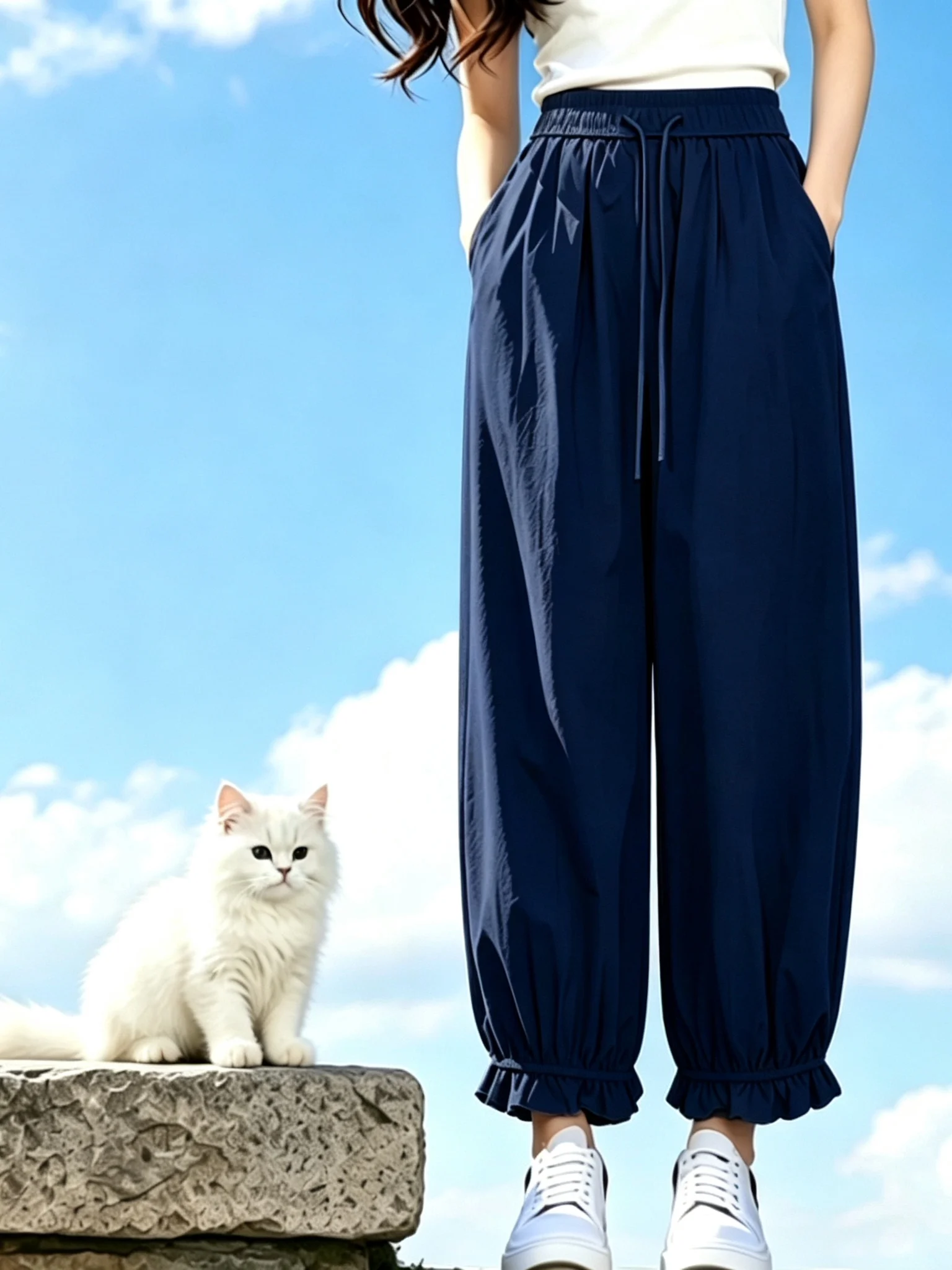 

Ice Silk Lace Lantern Pants Women's Loose Slimming Versatile Cool Mosquito Proof Summer New Style Casual High Waist Polyester...