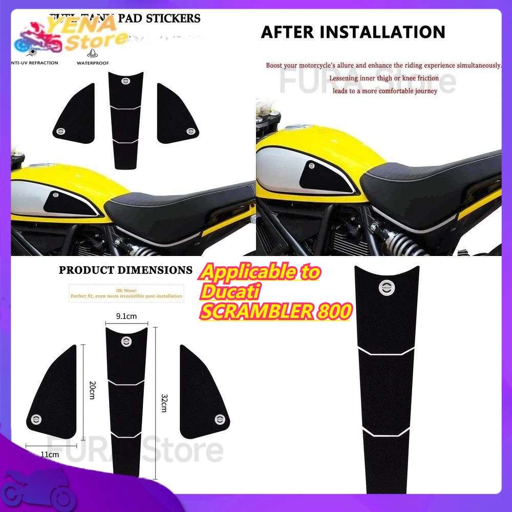 

Applicable to Ducati SCRAMBLER 800 Motorcycle Tank Sticker Fishbone Protective Body Sticker