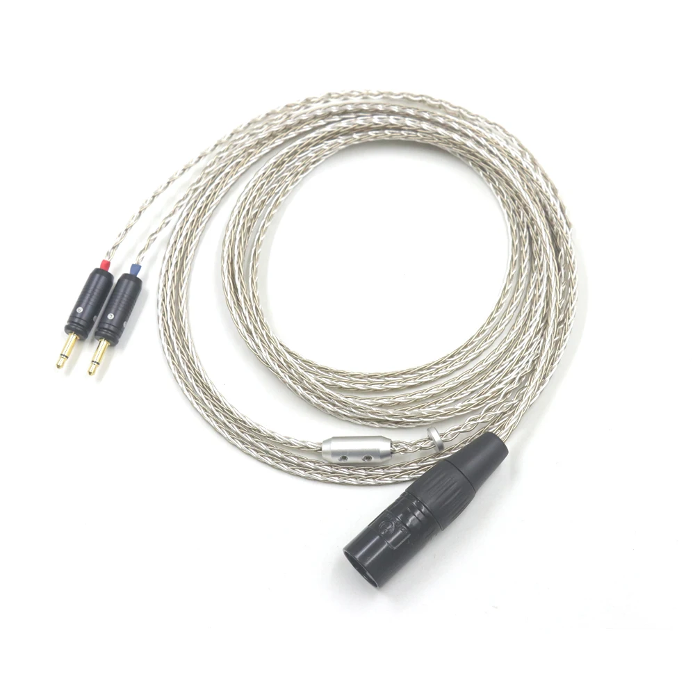 152 Core Silver Mixed Braided 2.5 4.4mm/4pin XLR Clear Celestee NEW Focal ELEAR Headset French Utopia Upgrade Headphone Cable