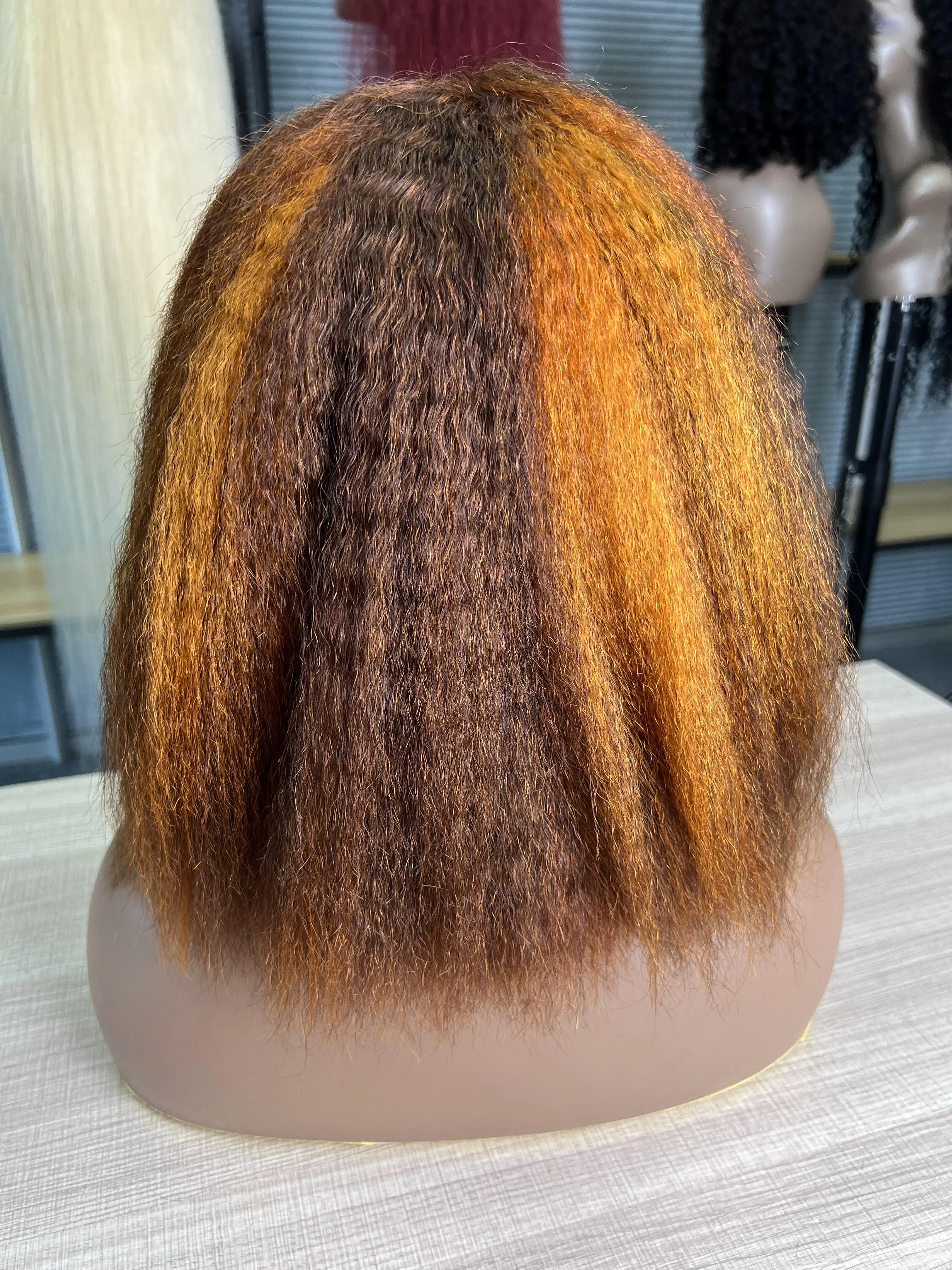 

4/350, парики из натуральных бразильских прямых человеческих волос с изображением Боба, Имбирные, оранжевые, коричневые, цветные, 13x4, парик на сетке спереди для женщин 250%