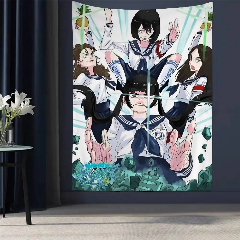 

Atarashii Gakko Youth Band Colorful Tapestry Wall Hanging Hanging Tarot Hippie Wall Rugs Dorm Wall Art Decor