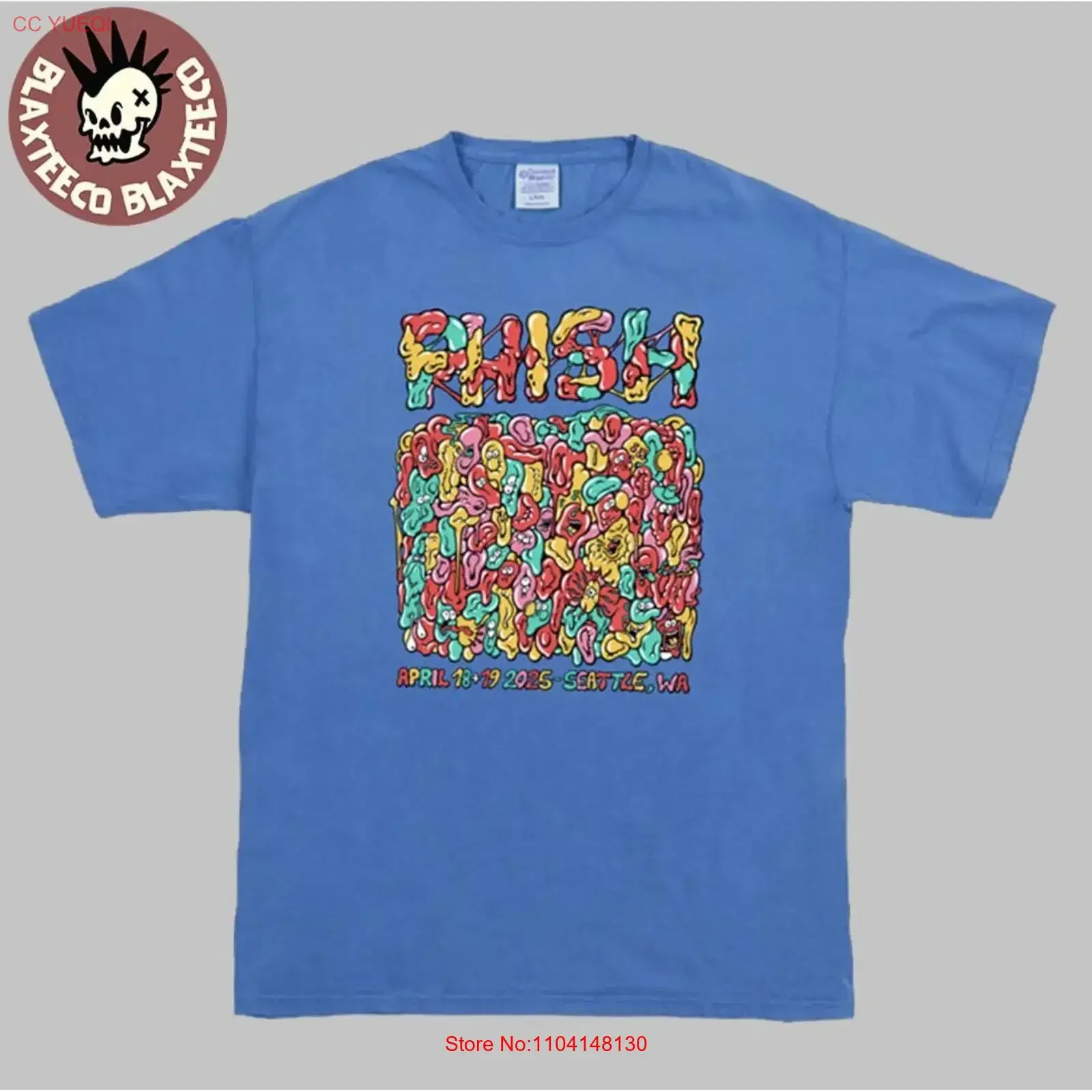 فيش سياتل واشنطن 2025 في 18 أبريل 19 تي شيرت جولة الربيع عتيق مغسول للجنسين للارتداء اليومي متعدد الاستخدامات قليلاً