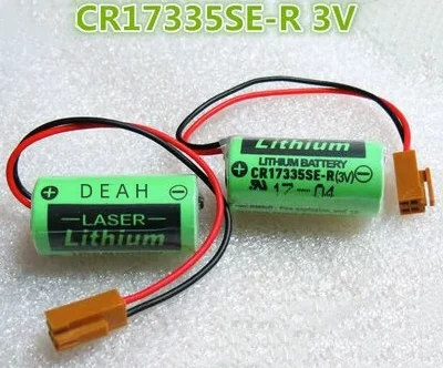 CR17335SE-R 3v PLC Batería de litio CR2/3A con enchufe marrón