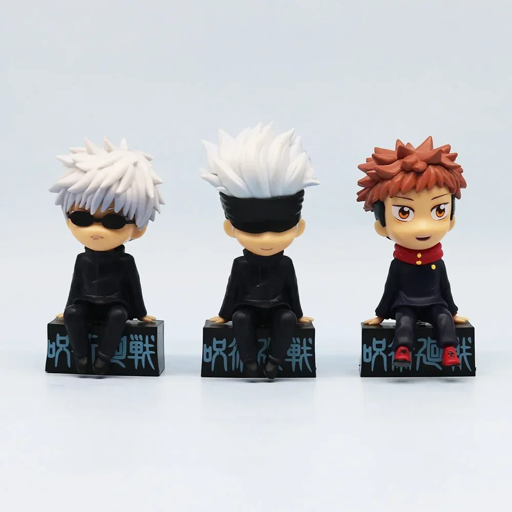 Anime gioco Jujutsu Kaisen Itadori Yuji Satoru Gojo Cosplay Desktop ornamento modello di auto mascotte regalo di natale cartone animato carino