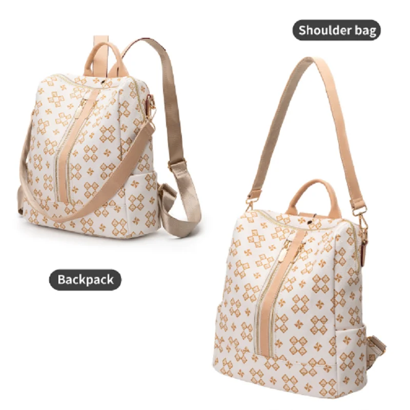 

New Korean Fashion Luxury High Quality Leather Travel Backpacks +Purse Women's Large Capacity Shoulder Bags Notebook School Bag