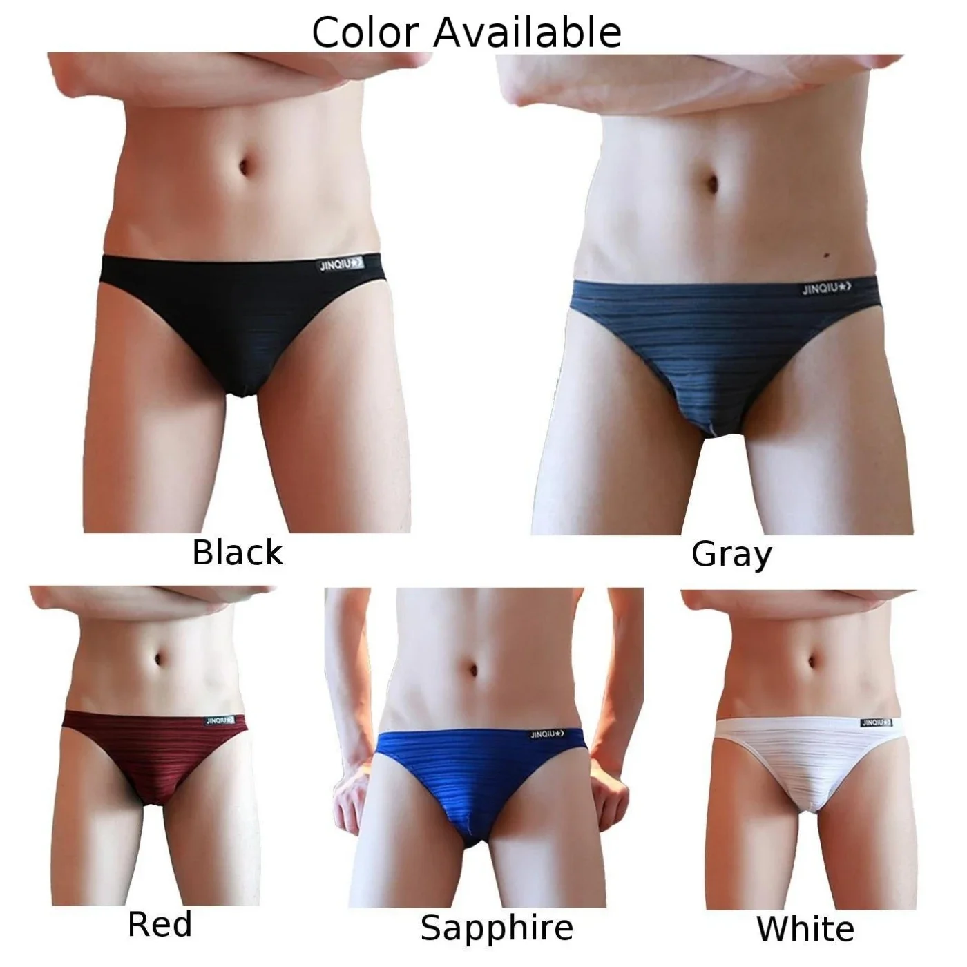 Biquíni masculino listrado elegante G String material leve e respirável ajuste de cintura baixa preto/branco/cinza/vermelho/safira