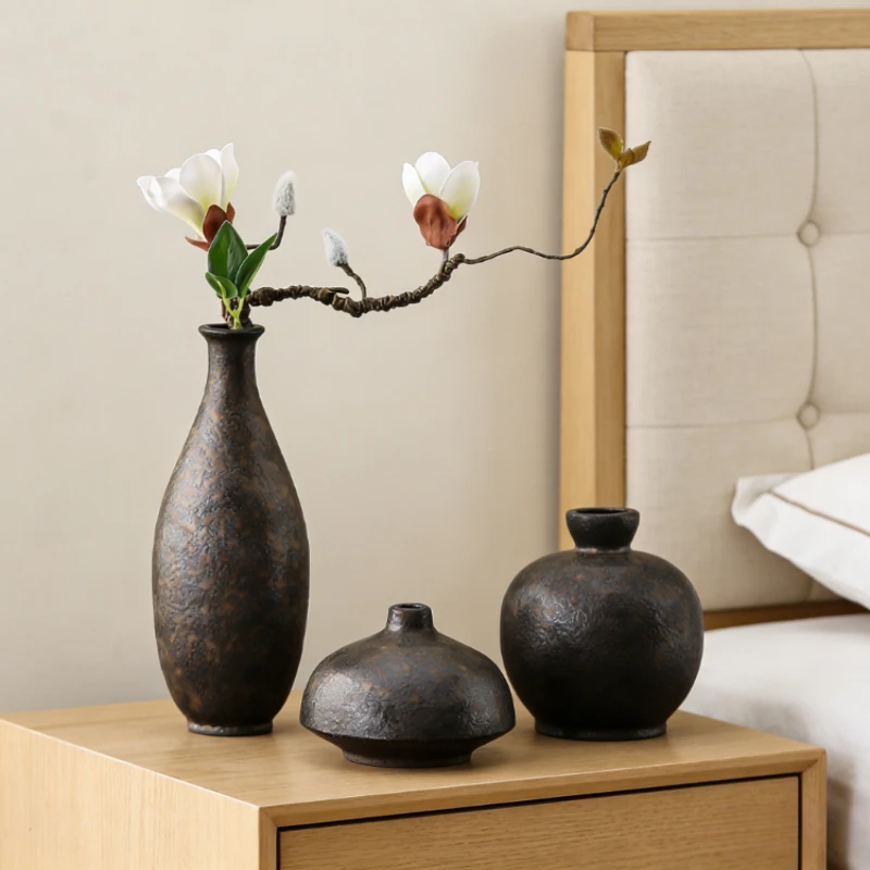 

Vintage Ceramic Vase Classic Living Room Flower Arrangement Luxury High End Coffee Table TV Cabinet Desktop Decorative Ornaments