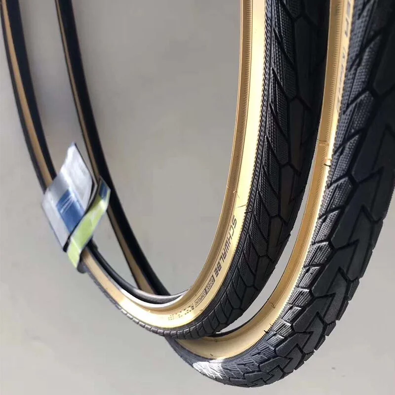 SCHWALBE Mountain Bike Tire 26*1.75 700 * 35C Yellow Side Tire Road MTB Tire Retro Tire