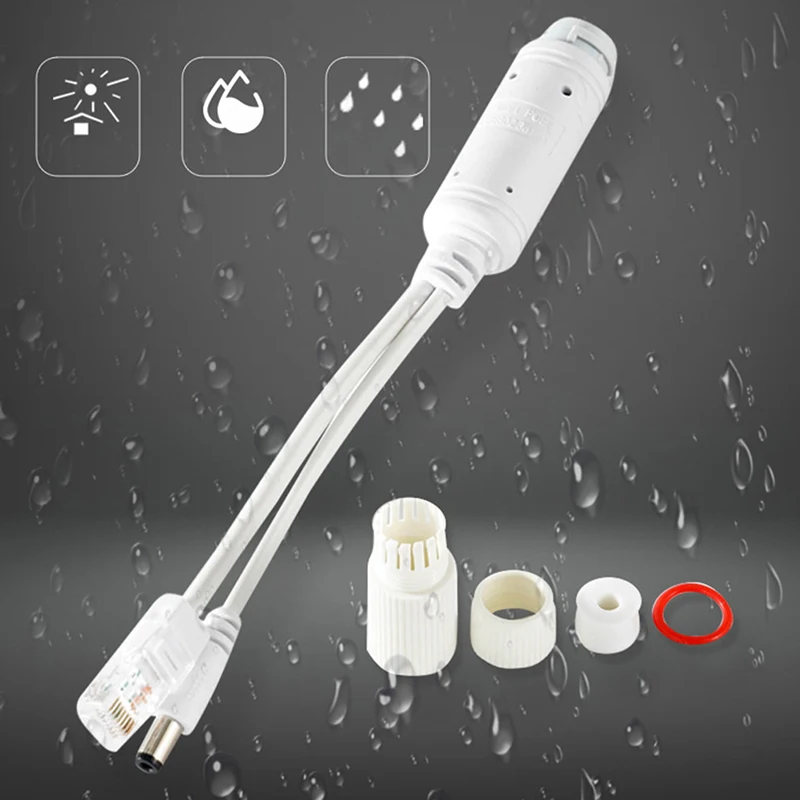 Imagem -05 - Módulo de Alimentação Cabo Adaptador Impermeável Injetor Divisor Poe Injetor para Câmera ip Acessórios 48v a 12v