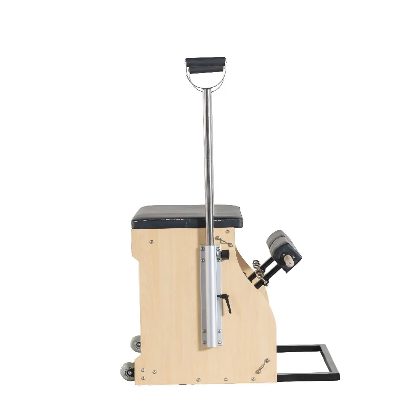 YTYIN Split-Pedal Stability Chair Handles Springs Wood Pilates Reformers Chair Combo Reformer Pilates Chair Metal
