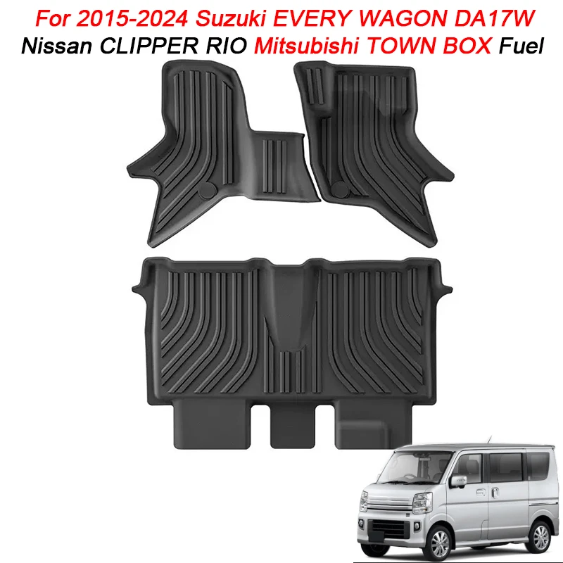 RHD Car Floor Mats for 2015-2024 Suzuki EVERY WAGON DA17W / Nissan CLIPPER RIO / Mitsubishi TOWN BOX Fuel