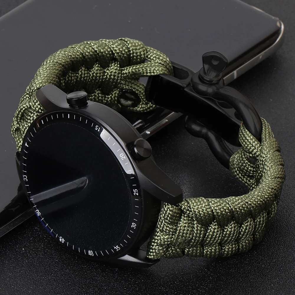 20MM 22mm Nylon Strap For Samsung Galaxy Watch 4 5 6 40mm 44mm Pro 45mm Classic 46mm 42mm Outdoor Bracelet Huawei GT 2 3 4 Band