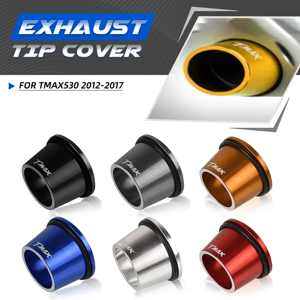 

TMAX T-MAX530 Motorcycle Exhaust Pipe Muffler Tip Cover CNC Aluminum For YAMAHA TMAX530 T MAX 530 2012 2013 2014-2015 2016 2017