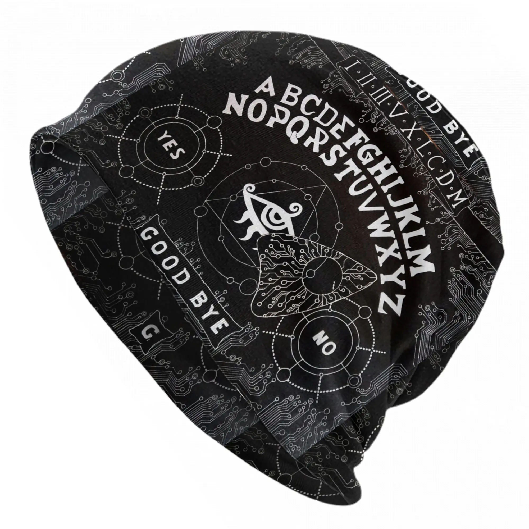 Ouija Board Demon Eye Skullies Beanies Hat Mystical Vintage Magic Casual Men Women Street Cap Warm Thermal Elastic Bonnet Hat
