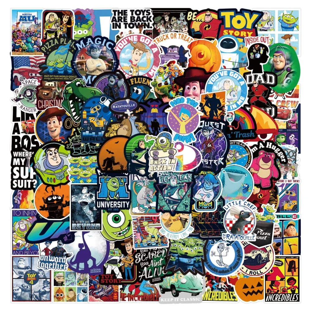 

10/30/50/100PCS Disney Toy Story Cartoon Stickers Decals Toy Scrapbook Luggage Laptop Phone Bike Fridge Waterproof Kids Sticker