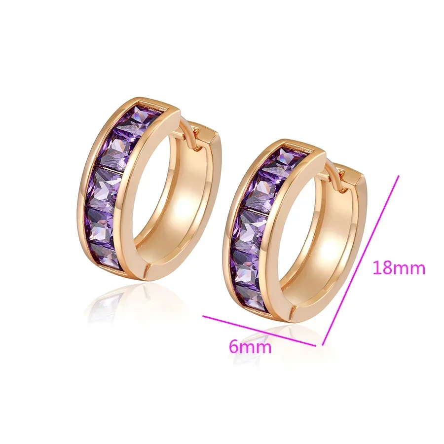 Rings X000745139 xuping jewelry wholesale women fashion jewelry elegant daily luxury gift hot sale purple stone 18K hoop