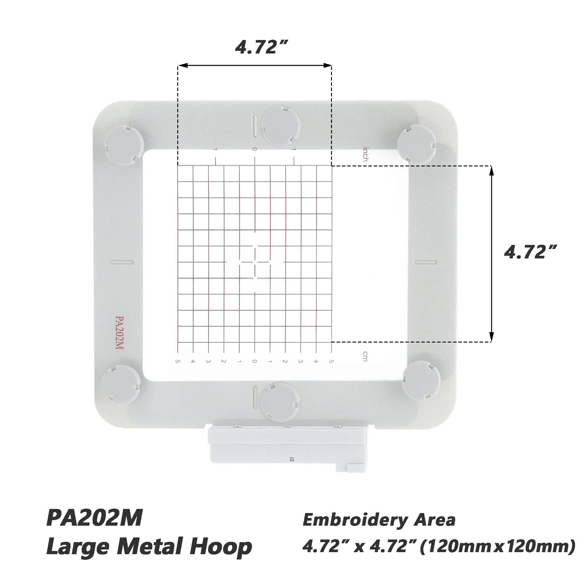 PA202M Metal Mighty Magnetic Hoop 4.72 x4.72