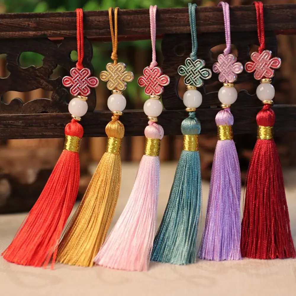 Colorful Chinese Knot Tassel Pendant Hanging Decoration Craft Bookmark Hanger Chinese style Tassel Phone Case Pendant