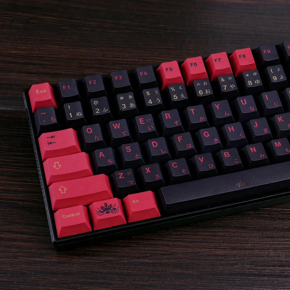 

Higan flower keycap red full set of PBT hot sublimation original factory highly adapted mechanical keyboard