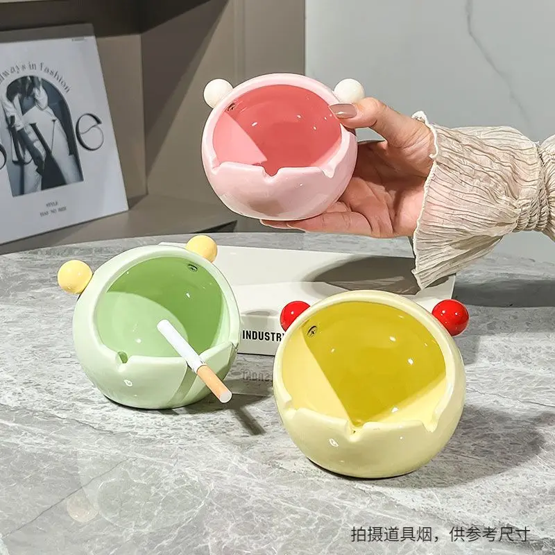 

Cute ins ashtray ceramic ornaments personalized home living room office trend ashtray anti-fly ash decorations