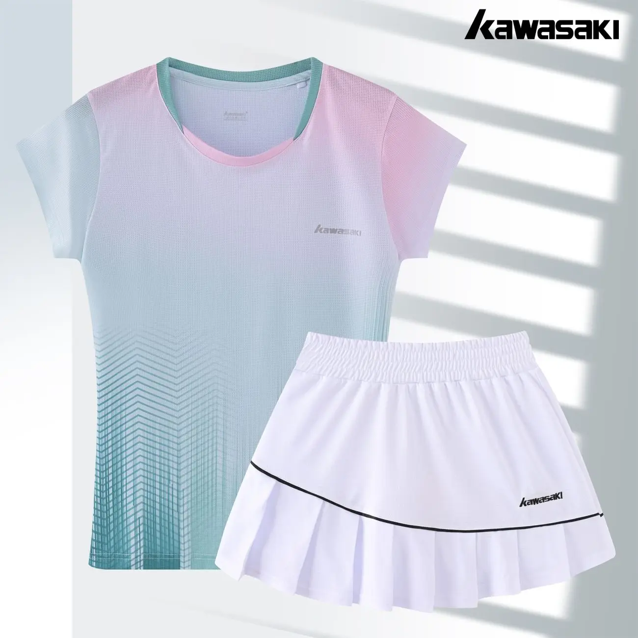كاواساكي الريشة رداء جودة عالية المهنية الأزهار الديباج مجموعة الرجعية الرياضية التجفيف السريع تنفس 2 قطعة مجموعة