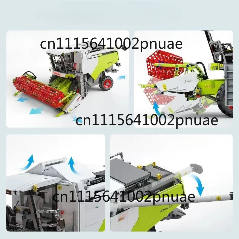 Huge Type Boy Trucks Toys 4567pcs C61508 Building Blocks SetsC61508W 2024 1:17 New 370 Model Harvester High Difficulty
