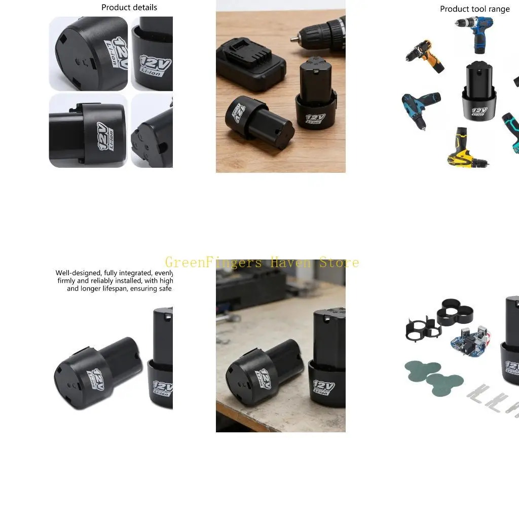 F68D Professional DC12V 3S 18650 Battery Pack Assembly Screwdriver Drill Battery ABS Shell And Safety Board