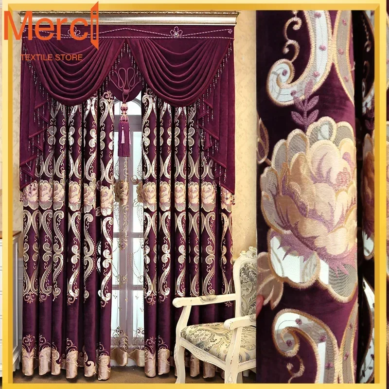 النمط الأوروبي بسيط الحديثة قصر أنيقة نافذة الستائر لغرفة المعيشة غرفة الطعام غرفة نوم فيلا دراسة المنزل فندق شقة #3