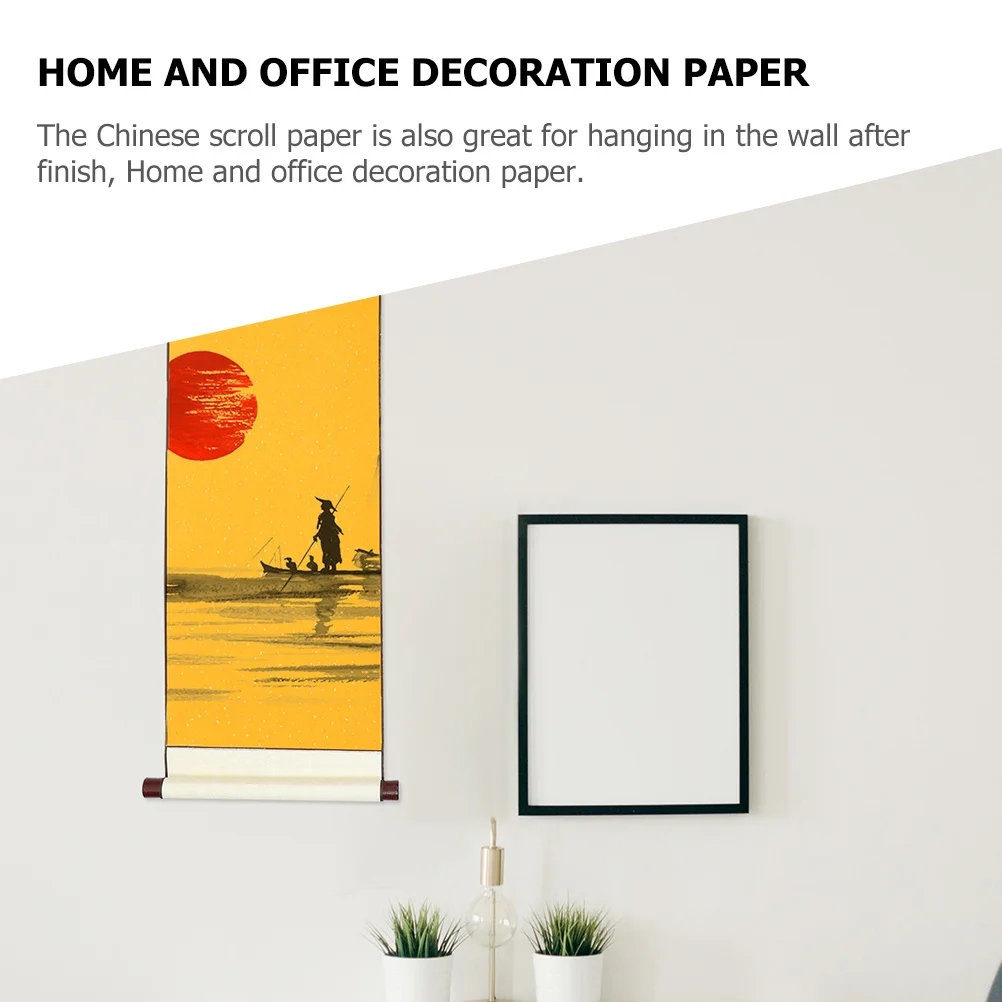 

Chinese Calligraphy Scroll Paper Durable Quality Blank Scroll for Brush Writing Painting Calligraphy Wall Mount