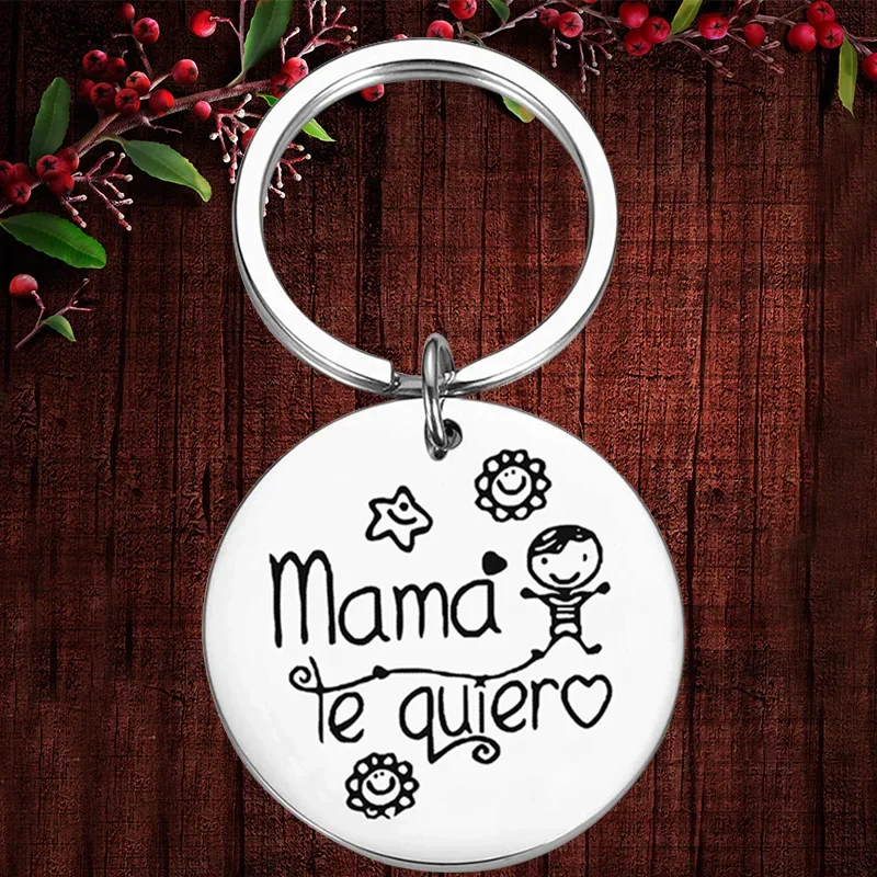 

Charm Spanish Mom Keychain pendant i love you key chain Mothers Day Christmas Birthday Gifts