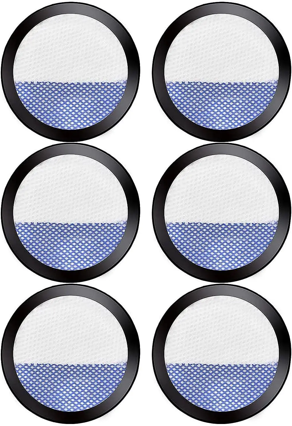 

Pack of 6 replacement filters for Eureka RapidClean Pro cordless vacuum cleaner NEC180 NEC185 NEC186 NEC190