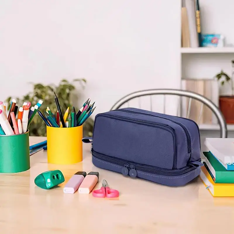 Bleistift beutel Leinwand tragbare Bleistift beutel Organizer mit Reiß verschluss ästhetische Stift beutel Briefpapier Aufbewahrung tasche für Stifte Stifte