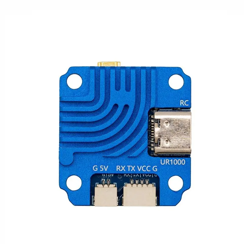 AT82-UR1000 ELRS 2.4G/900Mhz Dual-Band Receiver High-Power Expresslrs Module With 120Mm T Type Antenna For FPV Drone
