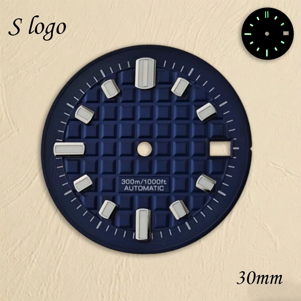 New Slogo dial fresh small square literal mechanical modification dial compatible with Japanese NH35 movement watch accessories
